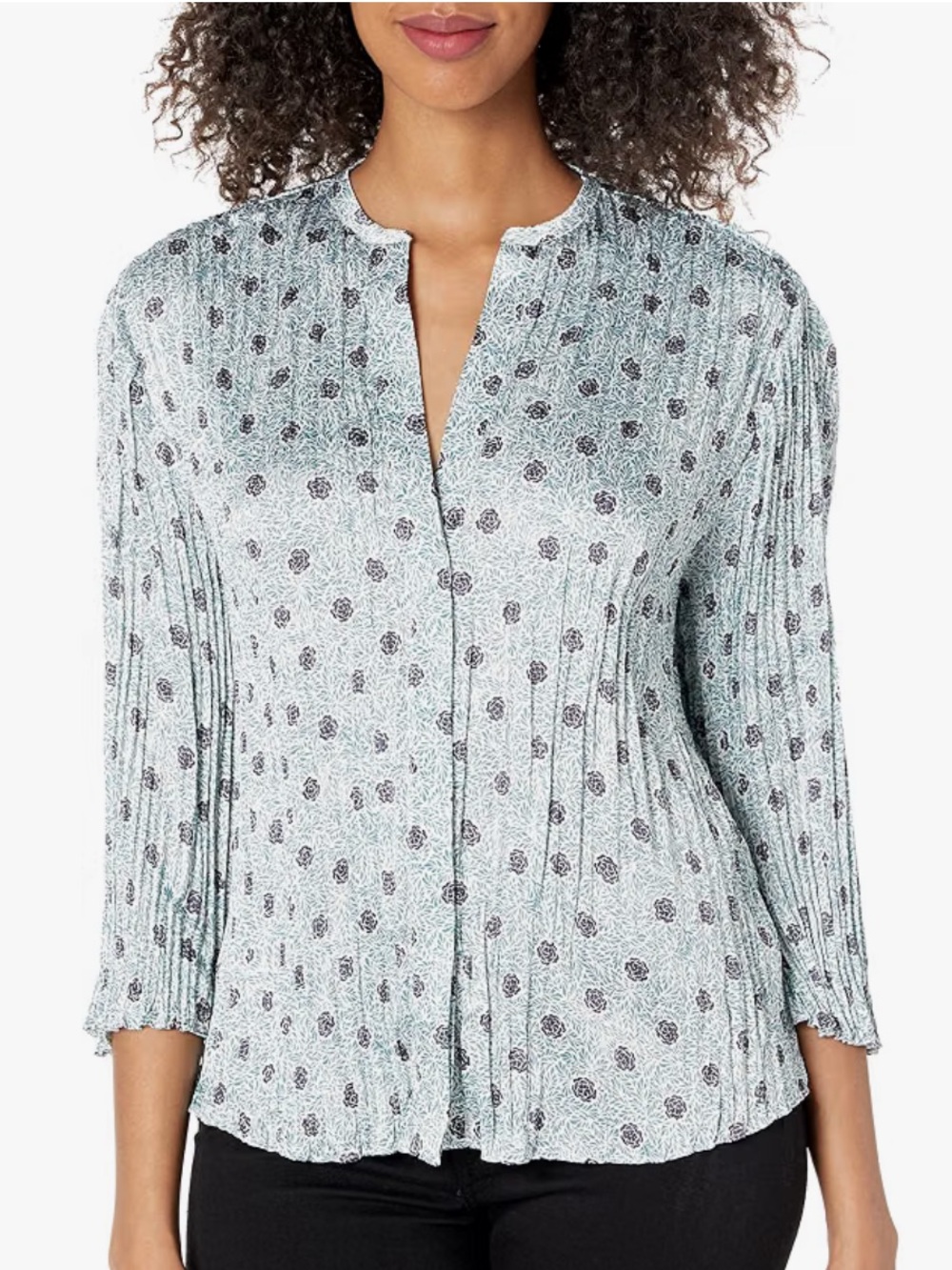 Vince Camellia Long Sleeve Pleated Blouse